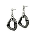 thumbnail image 4 of Black Ceramic Dangle Earrings in Stainless Steel, 4 of 4