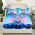 thumbnail image 2 of Ai Fitted Sheet Mechanical Robot Bedding Set Cartoon Anime Future Surrealism Style Bed Sheets, Futurism Aesthetic Sheets Full with 2 Pillowcases(No Top Sheet), 2 of 5