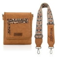 thumbnail image 4 of Wrangler Crossbody Bags for Women Vintage Hand Woven Shoulder Purse, Leopard-Honey Brown, 4 of 7