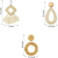 thumbnail image 5 of Qarigey 12 unidades/juego de pendientes de gota de ratán para niña, decoración de pendientes, regalos de joyería, colgante colgante para fiesta de Ropa, zapatos y accesorios Miscelánea Qarigey AP012290-00, 5 of 5