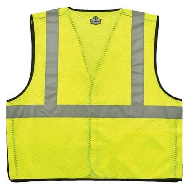 GloWear 21097 Breakaway Mesh Vest with ID Badge Holder, Lime - 2XL & 3XL