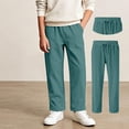 thumbnail image 4 of Corduroy Pants Boy Elastic Waist Baggy Pants School Pants Boys Clothes Size 15-16 Years, 4 of 5