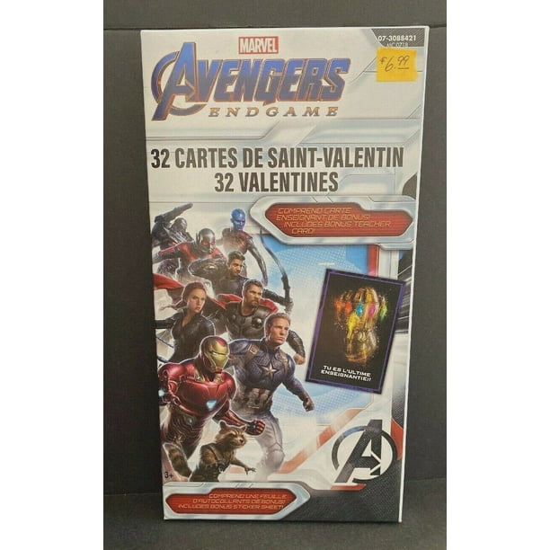 decide Slander Probably Avengers Endgame 32 Valentines Day Cards in French w/ Teacher Card stickers  - Walmart.com
