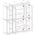 thumbnail image 4 of 100% Solid Wood Kitchen Pantry Storage Cabinet with Solid Doors, Adjustable Shelves and 2-Drawers, Espresso, Moduar Cabinets, 4 of 5