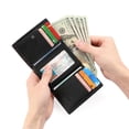 thumbnail image 5 of LOUEBICA Men's Genuine Leather Wallet Trifold Wallet RFID Blocking Minimalist Wallets for Men with ID Window, 5 of 6