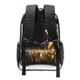 thumbnail image 2 of Sikiie Gold Glittering Stars Clear Backpack, Transparent Bookbag for School for Women Men, Capacity Clear Bag for College, Travel, 2 of 7