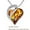 Amber stone, variant on Love Heart Crystals Pendant Necklace January To December Silver Plated Birthstone Jewelry for Women Blue Crystal Choker Necklace