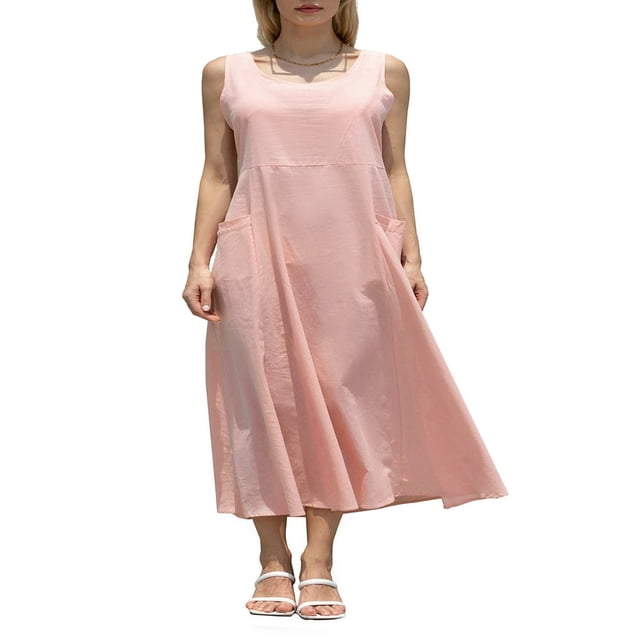 Robe Longue Maxi Bohème pour Femmes, Décontractée, Sans Manches, Robe Longue, Robes d'Été de Plage pour Dames