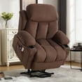 thumbnail image 6 of HSUNNS Power Lift Recliner Chair with Massage and Heat Function for Adult, Oversized Living Room Single Sofa with Cup Holders and USB Charge Port, Side Pockets, Remote Control, Brown, 6 of 10