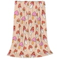 thumbnail image 2 of Rateoe 70s Mushroom Print Fuzzy Fleece Throw Blanket Extra Large,Super Soft,Fluffy and Warm Blankets for Couch,Bed,All Season Use (60"x50"), 2 of 8