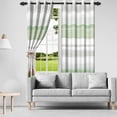 thumbnail image 3 of Nanqianyi Green Stripe Blackout Curtains for Bedroom, 42 x 63 Inches Room Darkening Window Curtains Thermal Insulated Grommet Drapes for Living Room, 2 Panels, 3 of 8