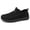 AllBlack, variant on Men's Moccasin Slippers Wide Memory Foam House Shoes for Indoor & Outdoor