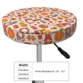 thumbnail image 4 of Susaid Fall Thanksgiving Print Elastic Bar Stool Cover Personalized Washable Stool Cover for Barbershop Home Bar Kitchen-12 inch, 4 of 7