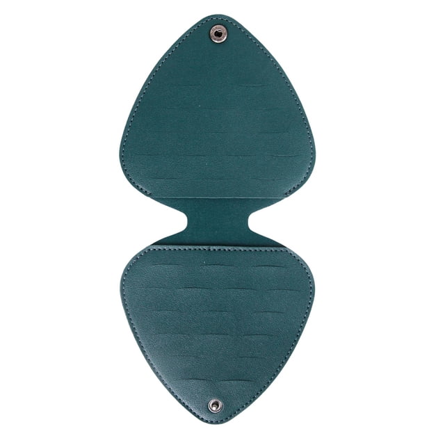Bolso de cuero PU para púa de guitarra CUTICAT Verde 32 púas