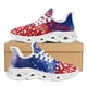 thumbnail image 1 of Zapatos de malla con diseño de leopardo y bandera estadounidense del 4 de julio para mujer y hombre, zapatillas deportivas para caminar al aire libre, transpirables y resistentes al desgaste, planos,, 1 of 6