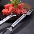 thumbnail image 6 of WHAMVOX Watermelon Slicer with Design for Easy Cutting Stainless Steel Kitchen Utensil 2in1 Silver, 6 of 8