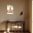 thumbnail image 5 of ZHONGYUTONG Christmas Tree Canvas Wall Art Snow Pine Tree Pictures Winter Scenes Painting Poster for Xmas Festive Home Decor Framed (16.00" x 24.00"), 5 of 5