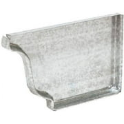 5" Mill Finish Galvanized Steel Right End Cap, Each