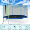 thumbnail image 6 of Kids Trampoline for Jumping, 2024 Upgraded 14ftRound Heavy-Duty Trampoline Activity Center w/Safety Enclosure Net and Jumping Mat, Safety Spring Cover Padding, 8 Wind Stakes & Ladder, S11636, 6 of 8