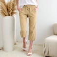 thumbnail image 2 of TYGHBN Women High Waisted Wide Leg Pants Fashion Drawstring Elastic Trousers Comfy Straight Leg Long Pants with Pockets Petite Pants for Women Casual Two Piece Casual Outfits for Women with Pants, 2 of 5