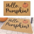 thumbnail image 2 of Décorations d'Halloween Tapis de Bienvenue Citrouille Intérieure pour Entrée Extérieure Tapis de Porte en Fibre de Coco avec Support Antidérapant Tapis de Porte de Vacances d'Automne, 2 of 9