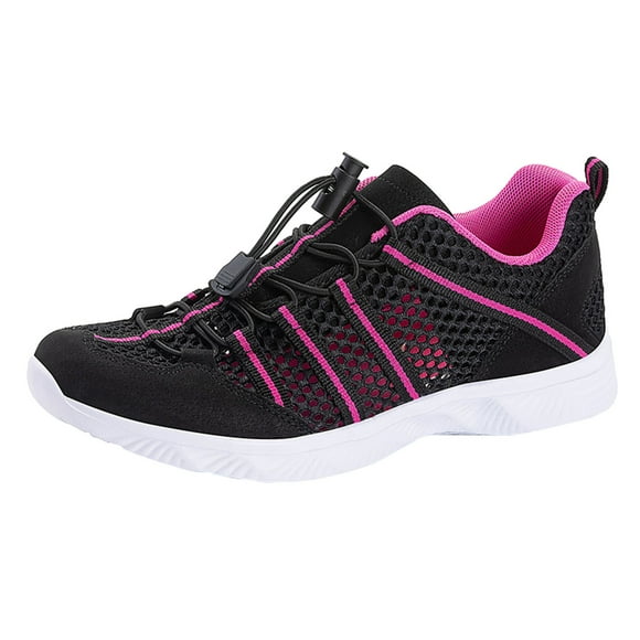 Womens Shoes Sneakers Athletic Women Sneakers Outdoor Lovers Tracing Shoes Casual Non Slip Resistance Lightweight Mesh Breathable Comfortable Wading Shoes Female Womens Sneakers Shoes(Black,9)