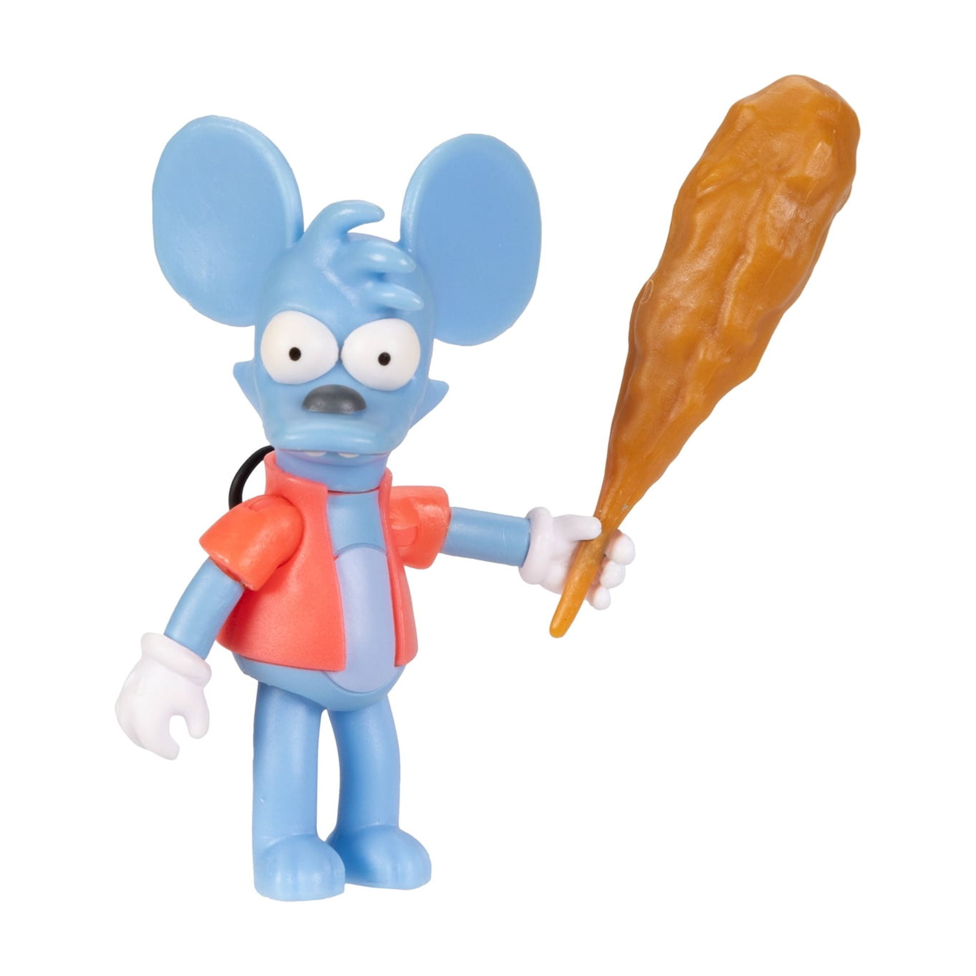 The Simpsons 2.5 inch Tall Scaled Collectible Itchy with Club Action Figure for Child Ages 4+
