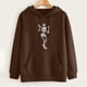 thumbnail image 4 of Sudadera estampada con capucha retro de manga larga suelta divertida vintage para mujer con mangas caídas en los hombros Pompotops  gfhjh7219, 4 of 7