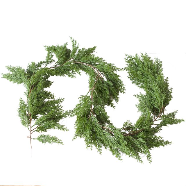 Xiao Hua Guirnalda de enredaderas de 193 cm con hojas verdes, plantas colgantes artificiales, decoración para el hogar, dormitorio, pared, fiesta y boda - D09