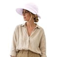 thumbnail image 4 of Shadoumai Elegant Wide Brim Straw Hat for Women Handwoven Foldable Sun Hat for Beach, Summer Vacation, Garden Party and Travel, 4 of 4
