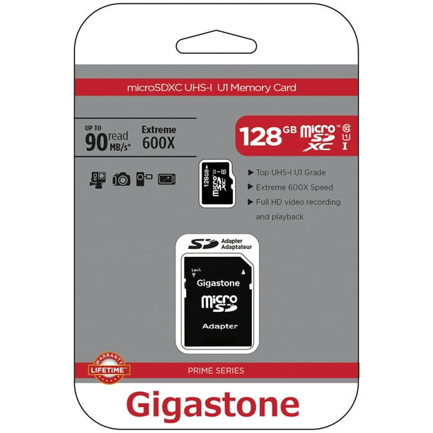 Gigastone Prime Series 16GB MicroSD Card 4-in-1 Kit - 90Mbps Speed With Adapters