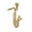 Gold no chain, variant on Unisex Stainless Steel Creative Retro European and American Style Musical Instruments Saxophone Flute Pendant Punk Necklace Gold Free Chain