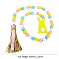thumbnail image 2 of Darzheoy Easter Wood Bead Garland, Bunny Spring Wood Beads Garland with Tassel, Wooden Beaded Easter Boho Decor Farmhouse Rustic Garland for Tiered Tray Decor Easter Party Decor, 2 of 9