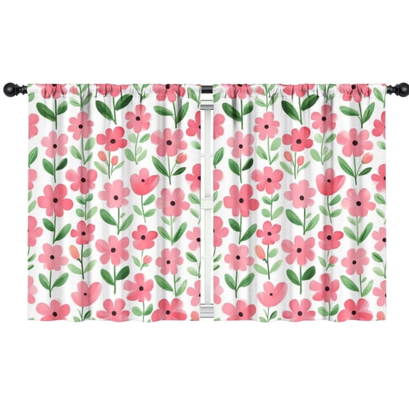 Blackout Kids Curtains,Pioneer Flower Childrens Insulated Curtains Set Of 2,Bedroom Essentials,Toddler Room Decor 42x54in(106x137cm)
