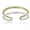 Double Row Two Tone, variant on AVORA 10K Yellow Gold Polished Three Row Minimalist Adjustable Toe Ring