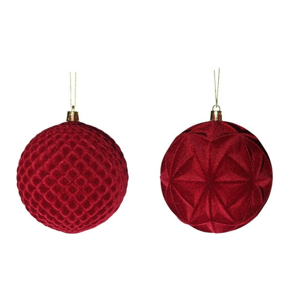 2PCS Large Christmas Globes Ornaments Shatterproof Hanging Set for Tree Holiday Party Decorations