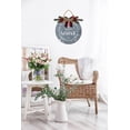 thumbnail image 5 of Hello Winter Front Door Sign Funny Wreaths Hanging Wooden Plaque Decoration Round Rustic Wood Farmhouse Porch Decor for Home Front Door Decor, 11 x 11 Inch, 5 of 5