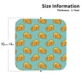 thumbnail image 2 of Leather Coasters with Heat-resistant for Drinks, Cute Cheese Light Blue Cup Coasters Cup Pad Mat for Tabletop Protection, Coffee Table, Office Desk and Housewarming Gift, 2 of 5