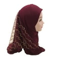 thumbnail image 2 of SPRING PARK Muslim Girls Kids Hijab Islam Headscarf Mesh Scarf Head Cover Children, 2 of 8