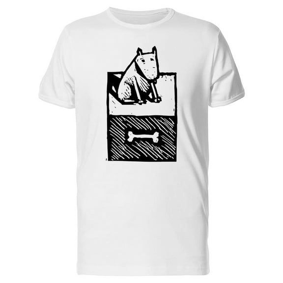 Dog With Bone Box Tee Men's -Image by Shutterstock