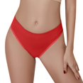 thumbnail image 1 of Gibobby Braguitas Slim Fit Ropa interior de mujer grande sin costuras deportiva sólida de cintura media Sexy Tback para mujer europea(Rojo， M), 1 of 3