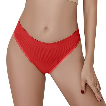 

Underwear Women Cotton Underwear for Women Mid Rise Full Briefs Stretchy Hipster Panties(XXL Red)