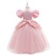 thumbnail image 3 of Vestido de princesa para niña con mangas abullonadas, vestido de novia para niña de las flores, vestido de niña, 3 of 5