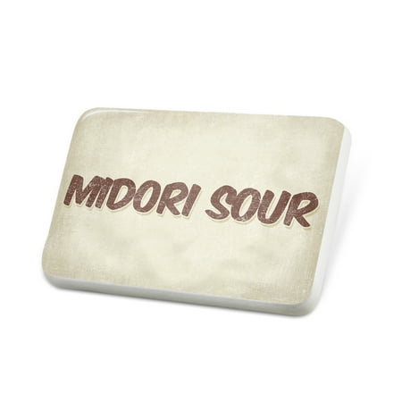 Porcelein Pin Midori Sour Cocktail, Vintage style Lapel Badge – NEONBLOND