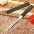 thumbnail image 6 of Multipurpose Outdoor Camping Knife with Stainless Steel Blade and Ergonomic Wooden Handle - Portable Cutting Tool for Hiking and Cooking, 6 of 7