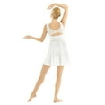 thumbnail image 3 of Xnihocha Womens Lyrical Dance Dress Sleeveless Cutout Back Ballet Leotard Modern Lyrical Costume White M, 3 of 6