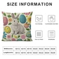 thumbnail image 5 of Qinduosi Easter Pillow Covers Inch Set of , Colorful Bunny Eggs Throw Pillows Farmhouse Rabbit Spring Decor Pillowcase for Sofa Bedroom Living Room Indoor Outdoor, 5 of 5
