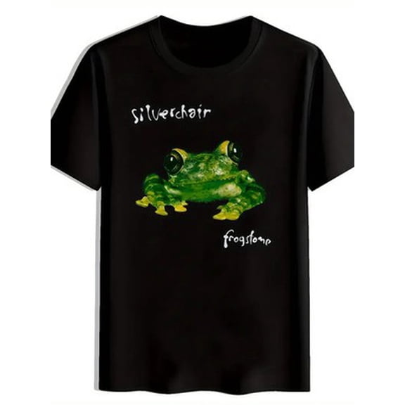 Velto Men's Black T-Shirt | Silverchair & Frogstomp Print, Casual Crew Neck Short Slee All Size S-5XL