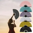 thumbnail image 3 of Line Dance Fans Loud Clappers, Large Rave Clack Folding Holographic Popping#, 3 of 6