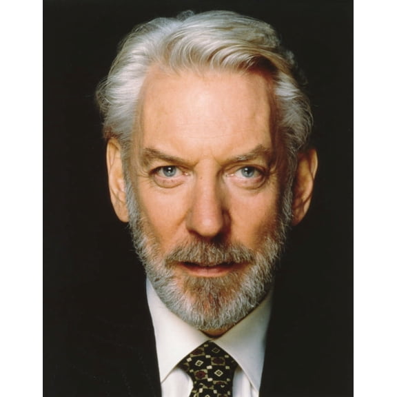 Posterazzi Donald Sutherland Posed Close-up Portrait 24" x 30" Photographic Wall Art
